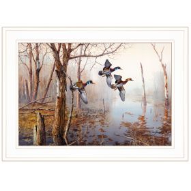 "Master of His Domain Collection" By Jim Hansen,, Ready to Hang Framed Print, White Frame