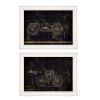 "Motor Bike Patent I & II" 2-Piece Vignette by Cloverfield & Co, White Frame