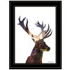 "Deer in the Forest" by Andreas Lie, Ready to Hang Framed Print, Black Frame