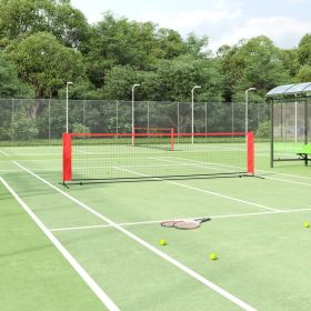 Tennis Net Black and Red 157.5"x39.4"x34.3" Polyester