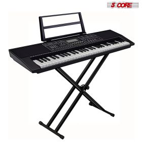 Adjustable Keyboard Stand with Double X Pre-Assembled Keyboard Stand (Metal) with Locking Straps 5 Core KS 2X