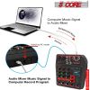 U4 Portable Mini Mixer 4 Channel Audio DJ Console with Sound Card; USB; 48V Phantom Power for PC Recording 5 Core MX 4CH