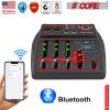 U4 Portable Mini Mixer 4 Channel Audio DJ Console with Sound Card; USB; 48V Phantom Power for PC Recording 5 Core MX 4CH