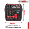 U4 Portable Mini Mixer 4 Channel Audio DJ Console with Sound Card; USB; 48V Phantom Power for PC Recording 5 Core MX 4CH