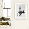 "Galloping Stallion" by Andreas Lie, Ready to Hang Framed Print, White Frame