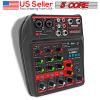 U4 Portable Mini Mixer 4 Channel Audio DJ Console with Sound Card; USB; 48V Phantom Power for PC Recording 5 Core MX 4CH