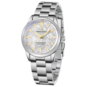 Men's Watch Fine Steel Shell With Fashionable Waterproof (Option: White surface)