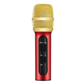 Phone K song condenser sound card microphone (Option: Red-USB)