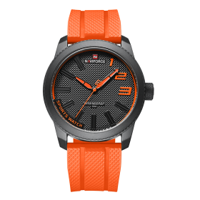 Fashion Junior High School Men's Quartz Watch (Color: Orange)