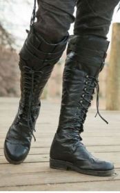 Plus Size High Leg Boot Low Heel Martin Boots (Option: Black-38)