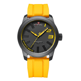 Fashion Junior High School Men's Quartz Watch (Color: Yellow)