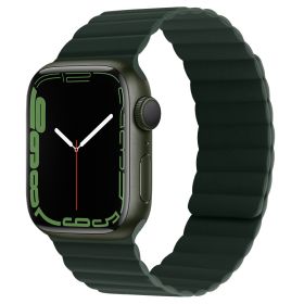 Double-sided Magnetic Absorption IWatch Strap (Option: Official green-38or40or41mm)