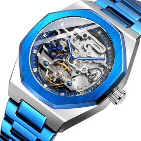 Men's Fully Automatic Mechanical Watch (Option: Blue Ribbon Blue Face)