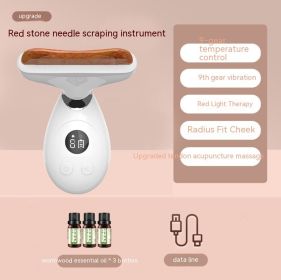 Household Electric Stone Scraping Massage Instrument Face (Option: Red Bian Stone Style)