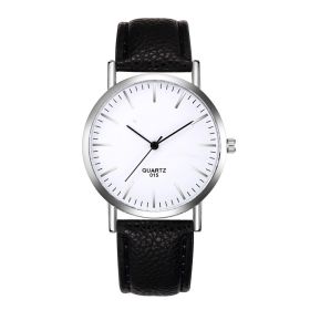 Ultrathin Fashion Casual Men's And Women's Couple Belt Watch (Option: Black brown belt)