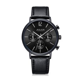 Multi Functional Quartz Waterproof Watch (Color: Black)