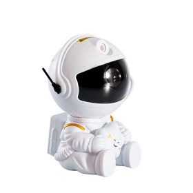 Mini Version Of Astronaut Star Projection Lamp Creative Gift Atmosphere Decorative Lamp Colorful Flowing Starry Night Light (Option: White star-USB)