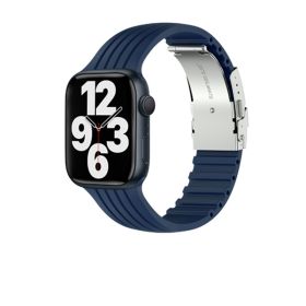 Silicone Stripe IWatch Strap For Men And Women (Option: Midnight Blue-38or40or41mm)