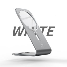 Magnetic Wireless Charging Bracket Aluminum Alloy Desktop Lazy (Option: 2silver)