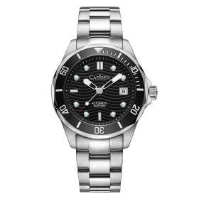 Fashion Luminous Men's Mechanical Movement Waterproof Watch (Color: Black)