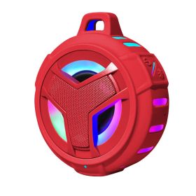 Bluetooth Small Speaker Colorful Small Speaker Bluetooth Speaker New Bluetooth Speaker (Option: Red-USB)