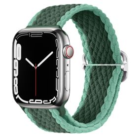 Apple Watch Watchband Adjustable Nylon Braided For Apple Watch7 Strap (Option: Edge Strip Green-38\40\41mm)