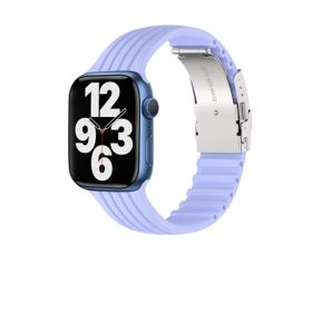 Silicone Stripe IWatch Strap For Men And Women (Option: Lilac-38or40or41mm)