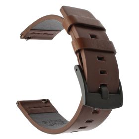 Quick Detachable Cowhide Strap (Option: Brown belt with black buckle-22mm)