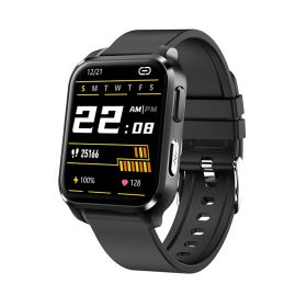 Ecg Body Temperature Heart Rate Blood Pressure  Oxygen Weather Music Sports Smartwatch (Color: Black)