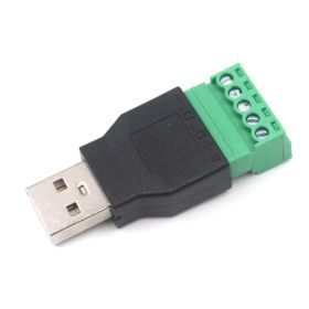 Solderless Terminal Male Female USB Plug (Option: Male head-1PCS)