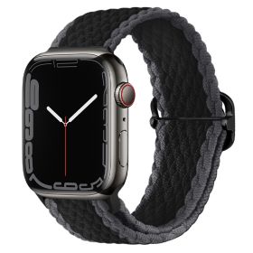 Apple Watch Watchband Adjustable Nylon Braided For Apple Watch7 Strap (Option: Edge Strip Black-38\40\41mm)