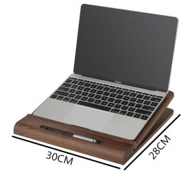 Walnut Laptop Raising Shelf Folding Rack Adjustable (Option: Walnut natural color-30X28CM)