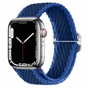 Apple Watch Watchband Adjustable Nylon Braided For Apple Watch7 Strap (Option: Edge Strip Blue-38\40\41mm)