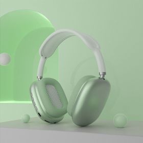 Bluetooth P9 Wireless Headset Running Listening To Songs Stereo Game Card Noise-cancelling Headset with Microphone (Color: Green)