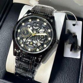 Quartz Fully Automatic Movement Hollow Luminous Waterproof Watch (Option: 3 Style)