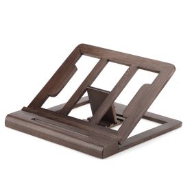 Walnut Laptop Raising Shelf Folding Rack Adjustable (Option: Ash wood dark-30X28CM)