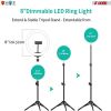 LED TIK Tok Ring Light with Tripod Stand Phone Holder Ringlight Stand for Makeup Tiktok Live Zoom Halo Light