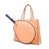 MAYA COLLECTION TENNIS TOTE FOR TWO RACQUETS WITH BOTTLE;  CAN AND KEY HOLDERS