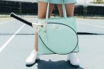 MAYA COLLECTION TENNIS TOTE FOR TWO RACQUETS WITH BOTTLE;  CAN AND KEY HOLDERS