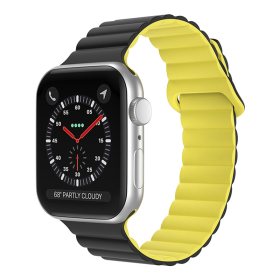 Magnetic Suction Loop Watch Strap (Option: Blackyellow)