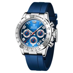 Multi Functional Quartz Watch Fashion Waterproof (Color: Blue)