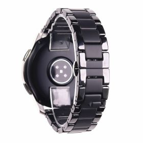 Five-pearl Ceramic Stainless Steel Black Frosted Strap (Option: Matte black room black matte-20MM)