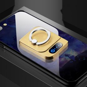 Fingerprint Sensor Touch Ignition Mobile Phone Holder Creative Usb Ring Buckle (Option: Gold brushed)